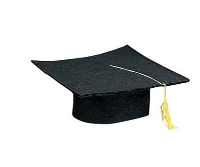 Kids’ Black Felt Graduation Hats 36 Pc.