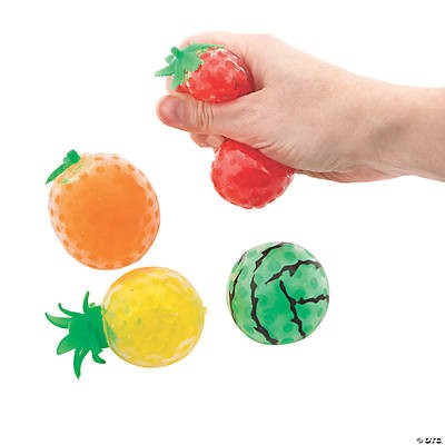 Water Bead Squeeze Fruits 12/pk