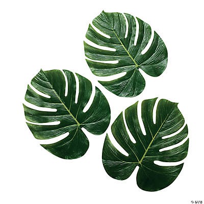 Large Artificial Monstera Leaves 13" 12/pk