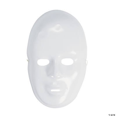 DIY Plastic White Face Masks 12/pk