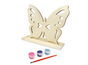 DIY Butterfly Wood Stand-Ups with Paint Pots And Brush 7" x 6"