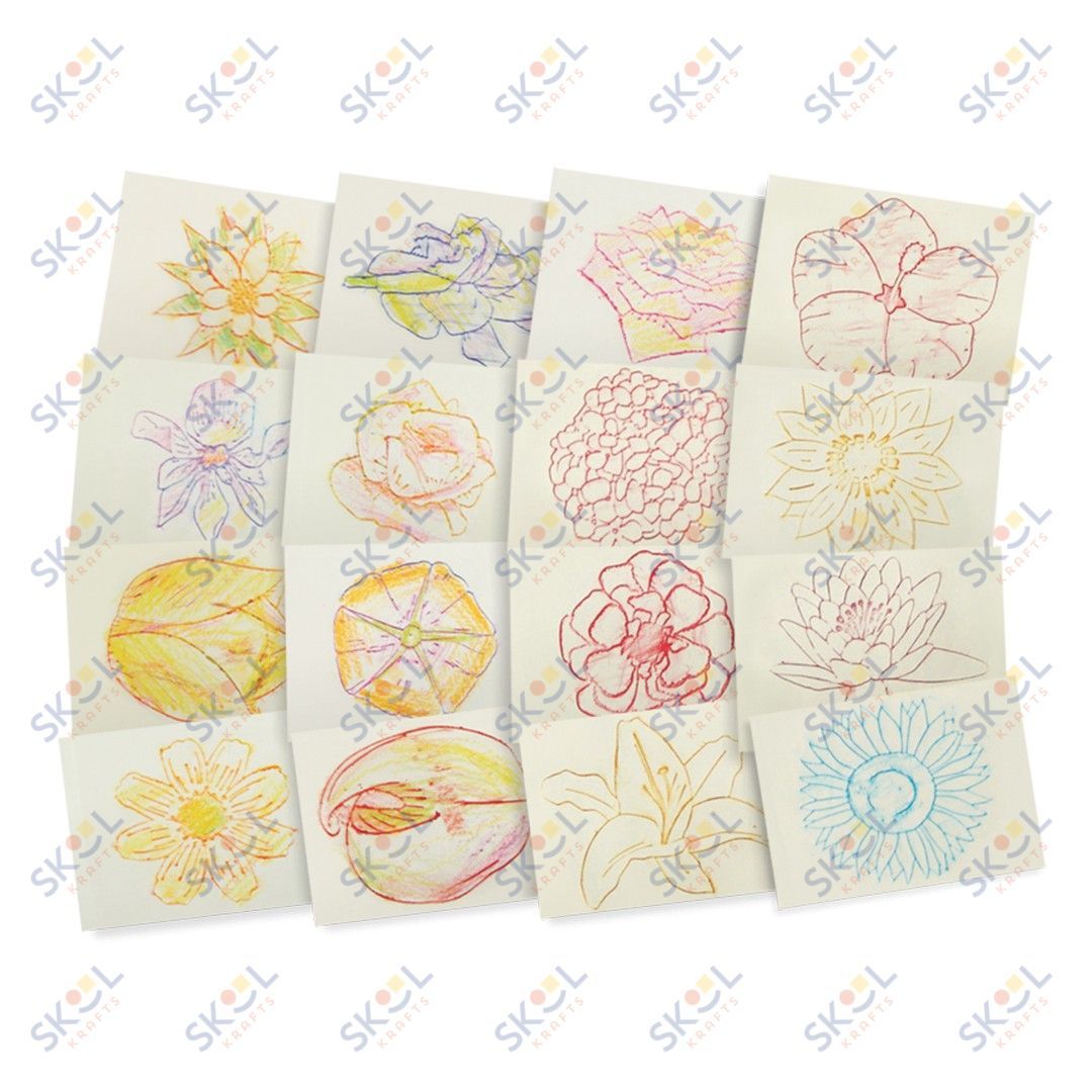 Flowers Rubbing Plates (4 1/2 x 6 1/2") 16/pkg