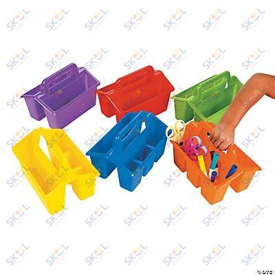 Plastic 4 Compartment Classroom Storage Caddies 6/pk