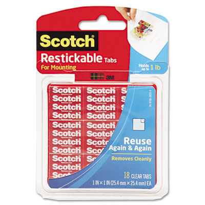 Restickable Mounting Tabs