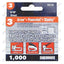 No.3 Light Duty Staples 1000/pk Narrow Crown