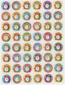 Stickers Clock 3/4" 10/sheets