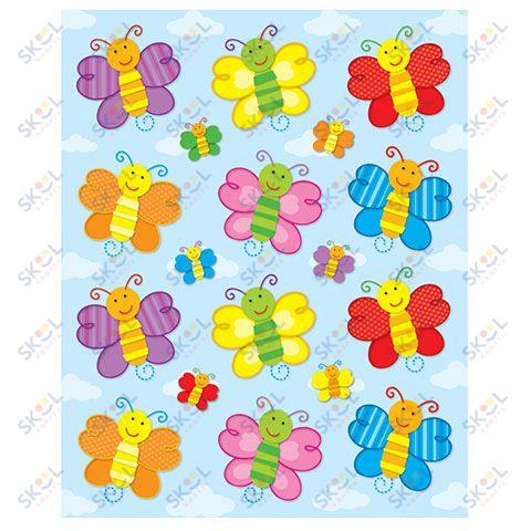 Stickers Butterflies 6/sheets