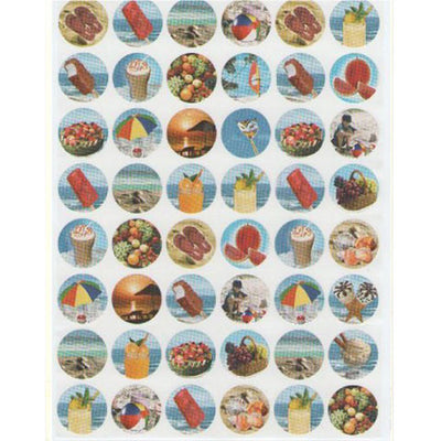 Stickers Summer 3/4'' 10 sheets
