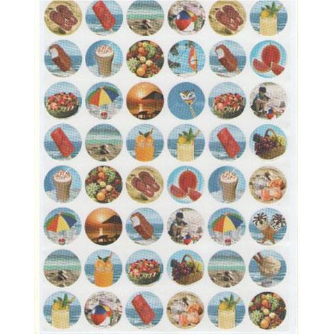 Stickers Summer 3/4'' 10 sheets