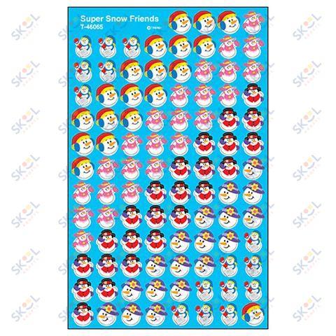 Super Snow Friends Stickers 7/16" 800/pk