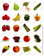 Fruits & Vegetables Theme Stickers 1" 120/pk