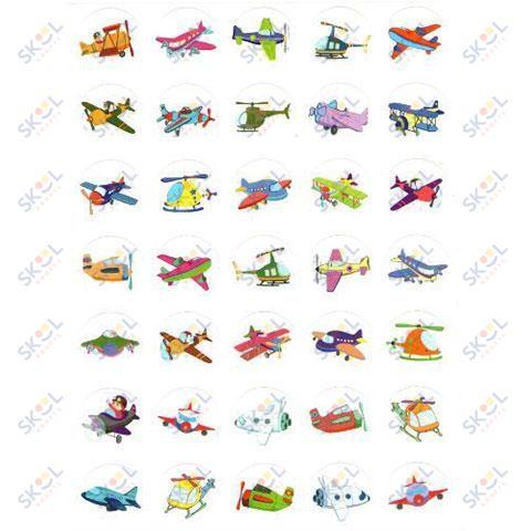 Airplane Stickers 3/4" 25/sheets