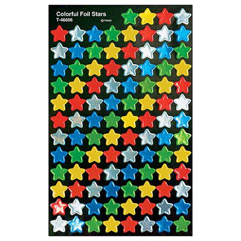 Colorful Stars Stickers 7/16" 400/pk