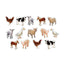 Farm Animals Shape Stickers 6/Sheets