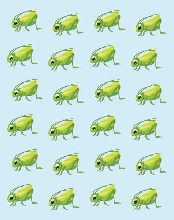 Grasshopper Stickers 6 sheets