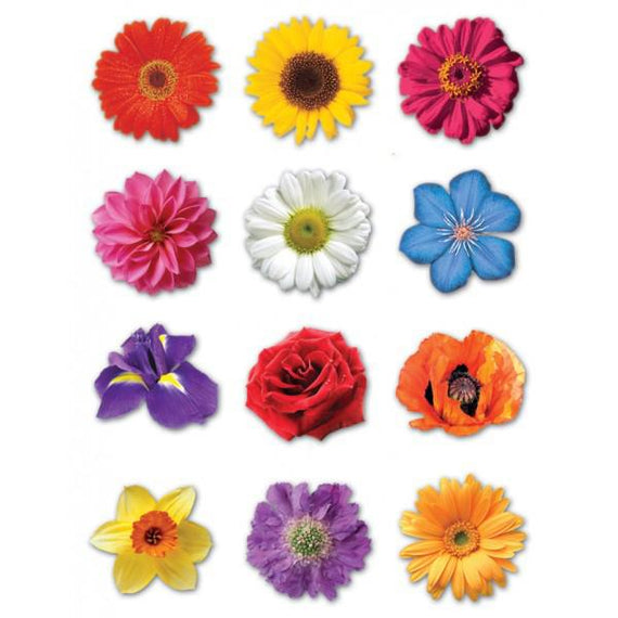 Colorful Flower Stickers 1.2" 10 Sheets