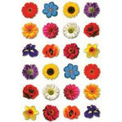 Colorful Flower Stickers 3/4
