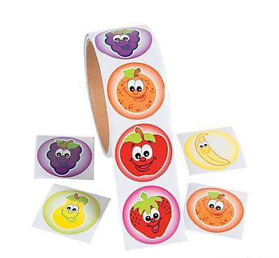Fruit Stickers On A Roll 1 1/2"