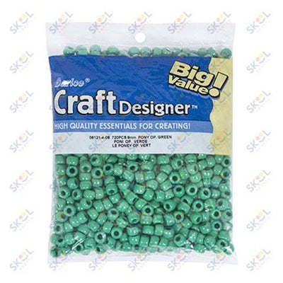 Pony Beads 6 x 9mm (Purple, 900-1000 Pcs)