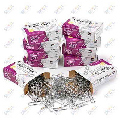 Paper Clips (Jumbo, 100 Pack, Silver)