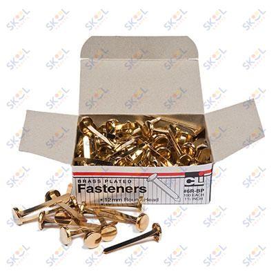 Fasteners Brass Plated (1", 100 Pack)