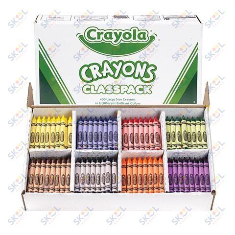 Crayola Large Crayon Classpack, 8 Colors, 400/pk – Skool Krafts