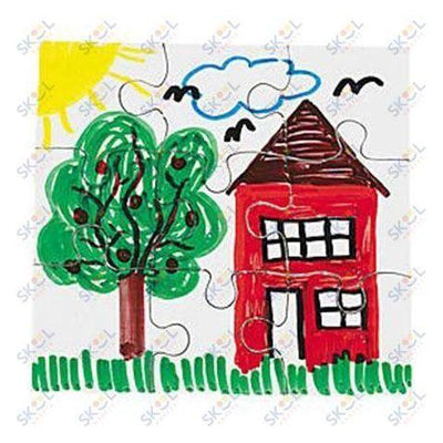 8" x 10" 56-Piece DIY White Cardboard Jigsaw Puzzle Sets - 24 Pc.