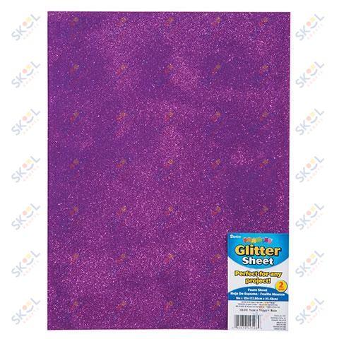 Glitter Foam Sheets 9" x 12" (White)