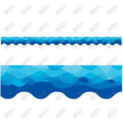 Waves Of Blue Wavy EZ Border