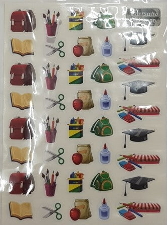 Back To School Stickers die cut 10 Sheets