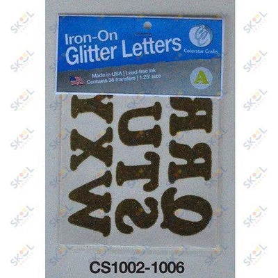 Iron On Letters Gold Glittered 1-1/4" 36 pcs. (Discontinued)