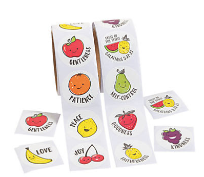 Fruit Of The Spirit Scented Sticker Roll 1 1/2" 100/roll