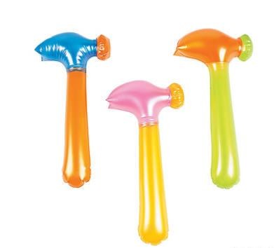Inflatable Neon Hammers 14" 12/pk