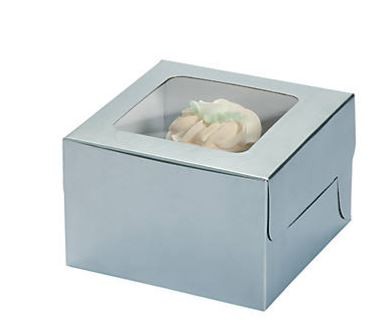 Silver Cupcake Boxes