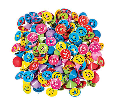 Smile Face Spin Tops 1 1/2" 144/pk