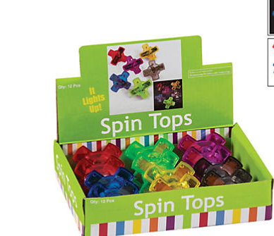 Plastic Light-Up Spin Tops 1pc