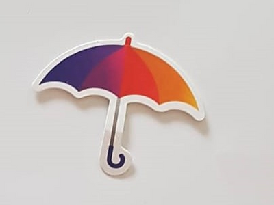 Colorful Open Umbrella Cutout 40/pcs