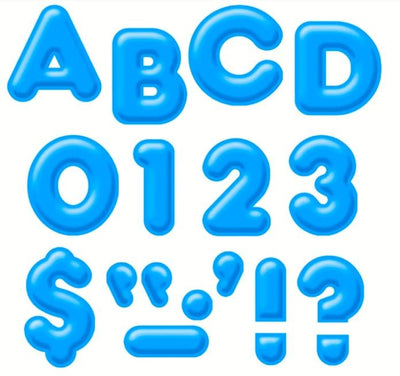 Blue 3D Uppercase Letterings Convenient & Reusable 4" 1pc