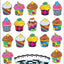 Cupcakes Stickers 4 1/8" x 6 5/8" 200/pk