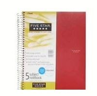 Five star 5 subject notebook college ruled