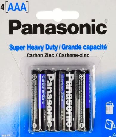 Panasonic Battery AAA 4ct heavy duty