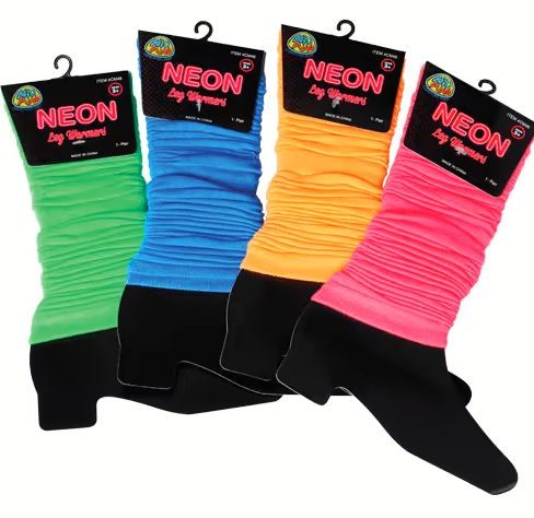Neon leg warmers 4 pairs