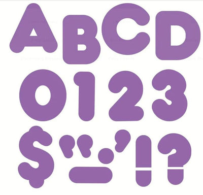 Purple Casual Uppercase Letters 4" 50/pk