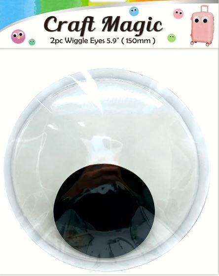 Adhesive Wiggle Eyes - Conjoined - 6 Inches 2/Pk