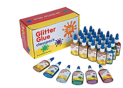 Glitter Glue Bottles Classpack 30/pk