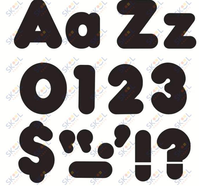 Chocolate Brown Casual Uppercase/Lowercase Combo Pack Ready Letters 4" 1pc