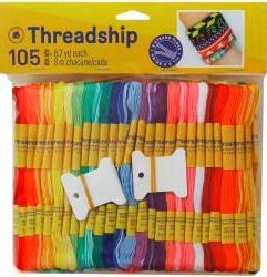 Threadship yarn 8.7yd 105/pk assorted color