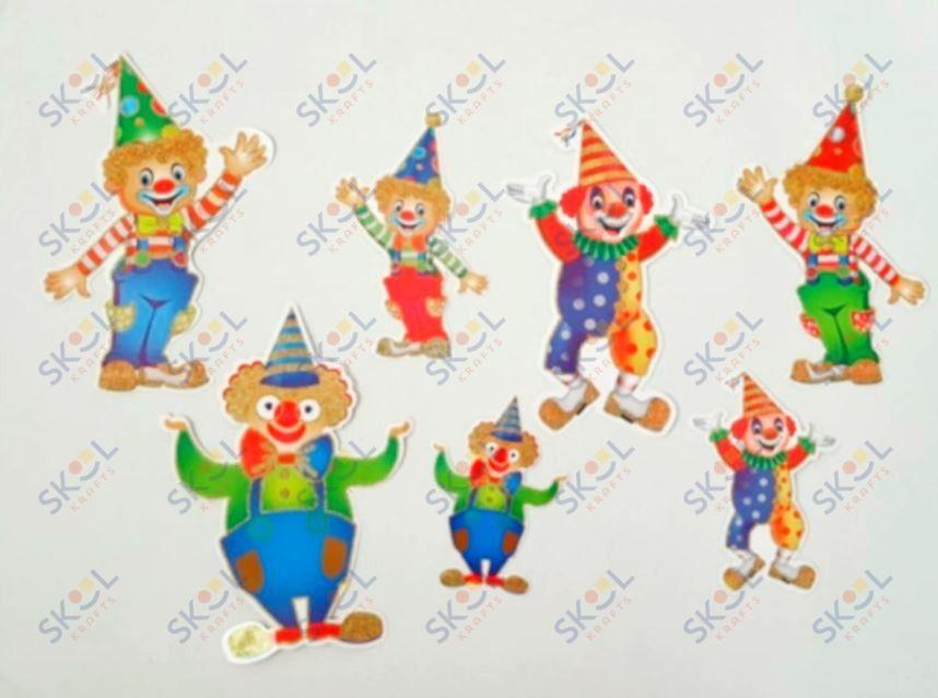 Clown Accents w/glitter 7/pc