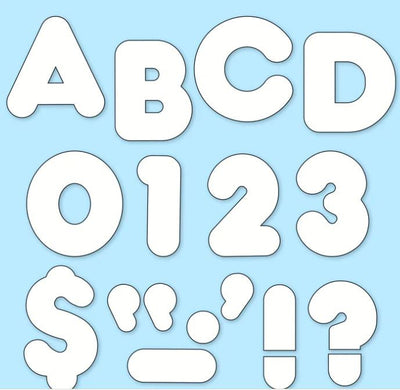 White Casual Uppercase Letters 2" 1/pk