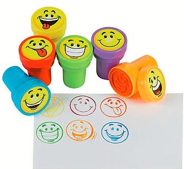 Goofy Smile Face Stamps 24/pk